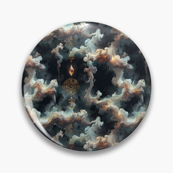 Item preview, Mystical Swirling Smoke Clouds With Mysterious Ancient Gold Patterns designed and sold by CoolPixels.