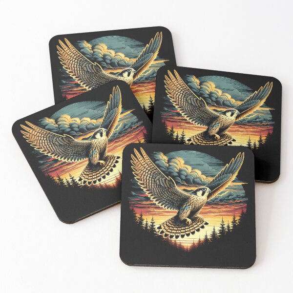 Item preview, Peregrine Falcon Bird Fly Raptor Lover Birding Sunset Watcher designed and sold by Kimberley King Art  King Art.