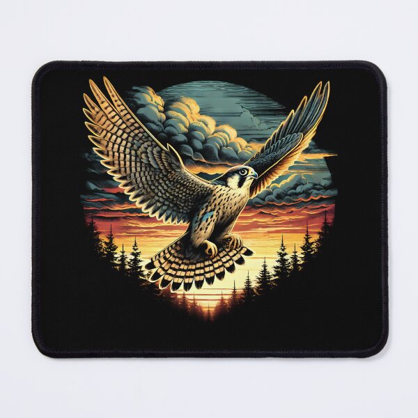 Item preview, Peregrine Falcon Bird Fly Raptor Lover Birding Sunset Watcher designed and sold by Kimberley King Art  King Art.