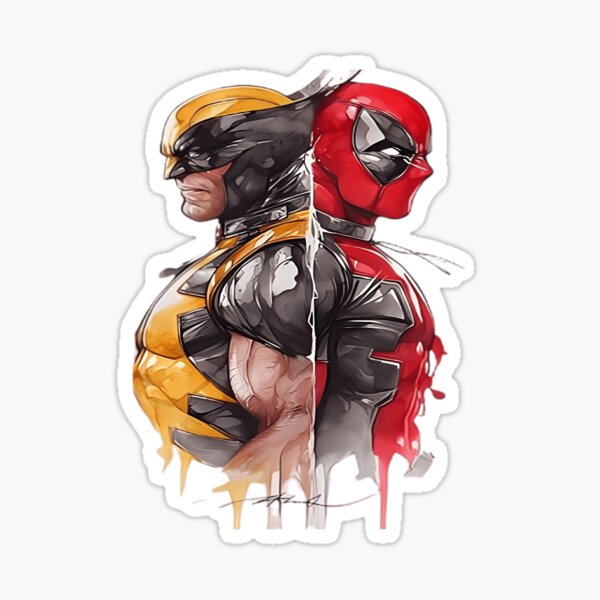 Vista previa del artículo con la obra «Deadpool y Wolverine», diseñado y vendido por FabriziusRubino.
