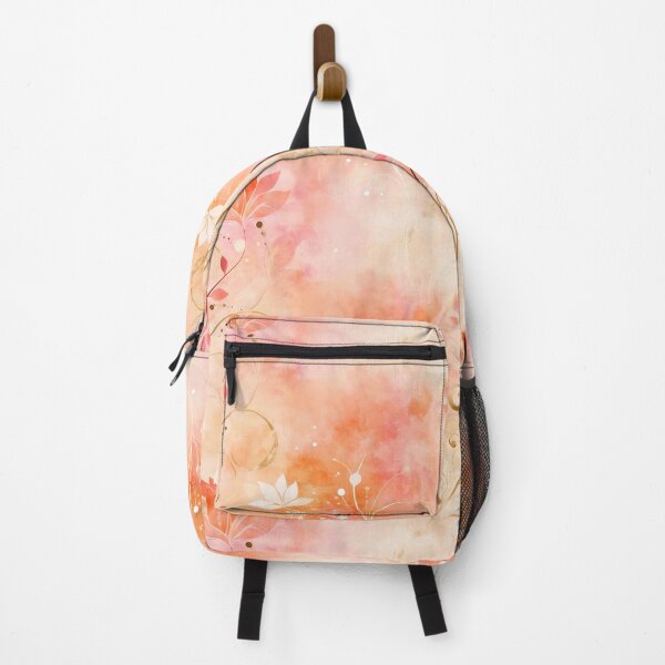 Item preview, Sunset Whispers – Soft Coral Floral Swirls with Delicate White Blooms designed and sold by Moisky Patterns.