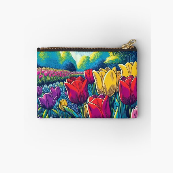 Item preview, Vibrant Comic Style Tulip Flower Illustration – AI Art for Nature Lovers, Perfect for Clothing & Accessories designed and sold by knalpot-design.