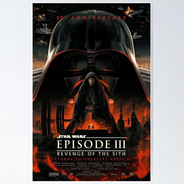 Item preview, Poster Star Wars revenge of the sith 20th anniversary iconic designed and sold by Melissapatricia.