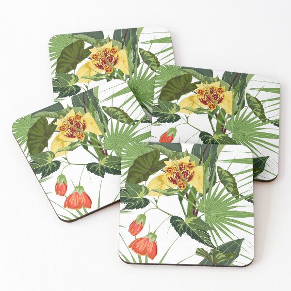 Item preview,  Beautiful lilies flower with tigridia, orchids and palm leaves. designed and sold by MatyKotiv.