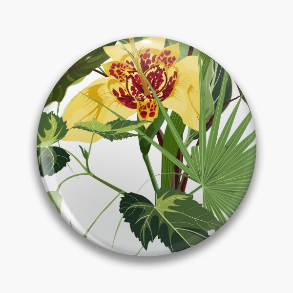 Item preview,  Beautiful lilies flower with tigridia, orchids and palm leaves. designed and sold by MatyKotiv.
