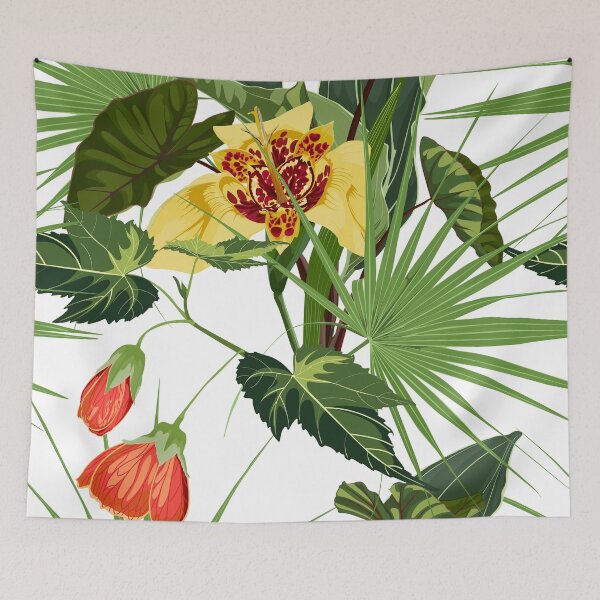 Item preview,  Beautiful lilies flower with tigridia, orchids and palm leaves. designed and sold by MatyKotiv.