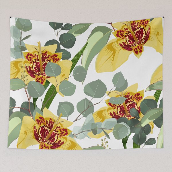 Item preview, Beautiful tigridia lilies flower with eucaliptus. designed and sold by MatyKotiv.