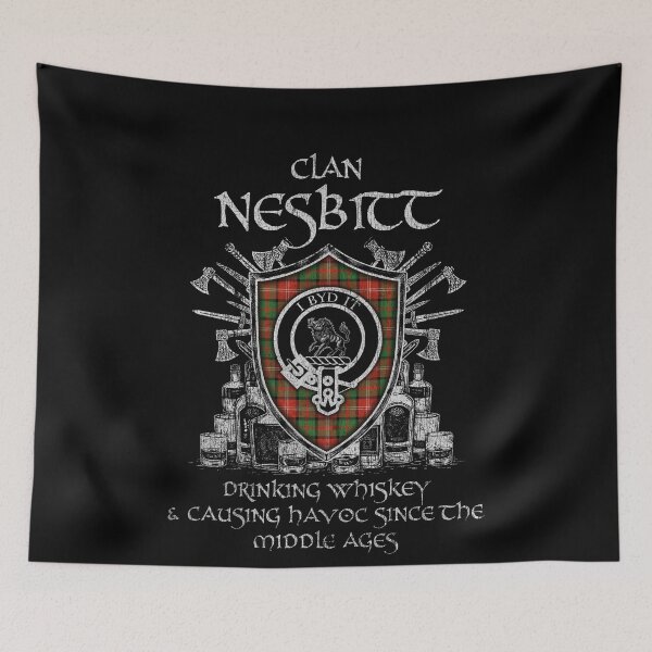 Artikelvorschau, Clan Nesbitt trinkt Whisky und verursacht Chaos Erbe Wappen Tartan Plaid entworfen und verkauft von Clan1093.