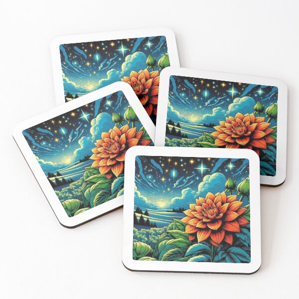 Item preview, Bold Comic Style Dahlia Flower Illustration – Vibrant AI Art for Clothing & Accessories, Perfect for Nature Lovers designed and sold by knalpot-design.