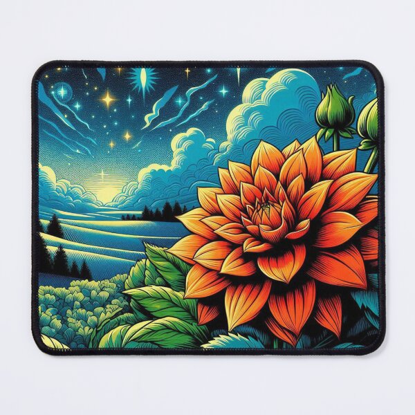 Item preview, Bold Comic Style Dahlia Flower Illustration – Vibrant AI Art for Clothing & Accessories, Perfect for Nature Lovers designed and sold by knalpot-design.