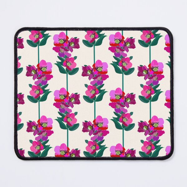 Christmas Rose - pink Mouse Pad