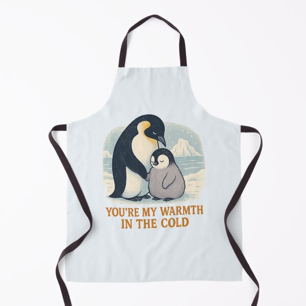 Aperçu de l'œuvre You’re My Warmth in the Cold – Penguin Mom & Chick Winter Design créée et vendue par Bratak.