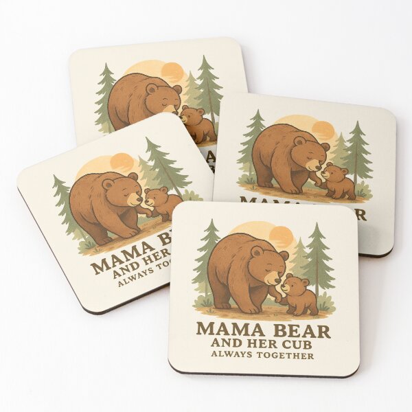 Item preview, Mama Bear and Her Cub – Always Together Forest Graphic designed and sold by Bratak.