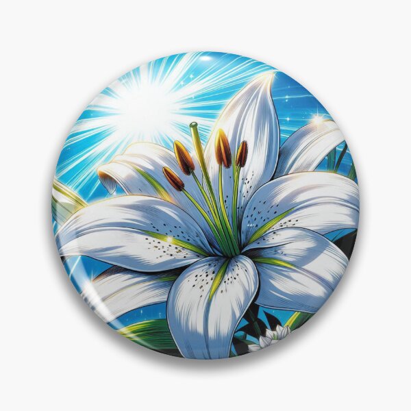 Item preview, Elegant Comic Style Lily Flower Illustration – Vibrant AI Art for Clothing & Accessories, Perfect for Nature Lovers designed and sold by knalpot-design.