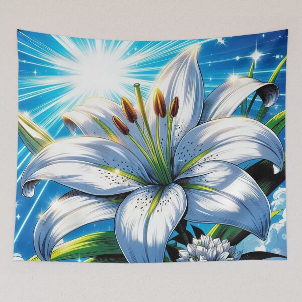 Item preview, Elegant Comic Style Lily Flower Illustration – Vibrant AI Art for Clothing & Accessories, Perfect for Nature Lovers designed and sold by knalpot-design.