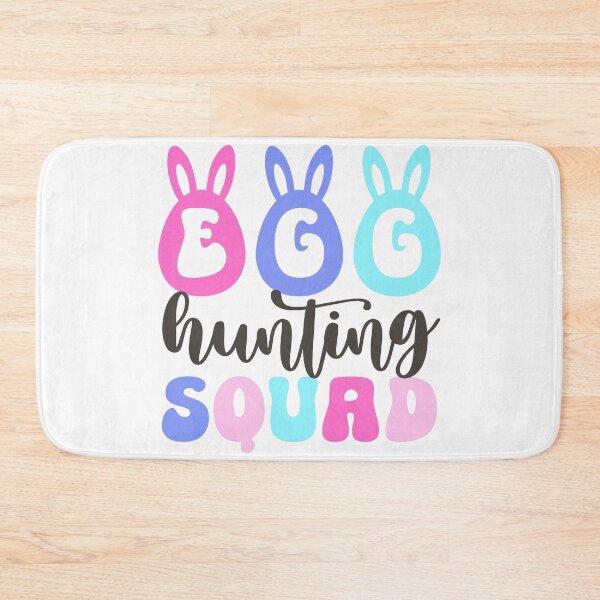 Item preview, Pastel Egg Hunting Squad Sticker with Bunny Ears and Cute Typography designed and sold by BubiStudio.