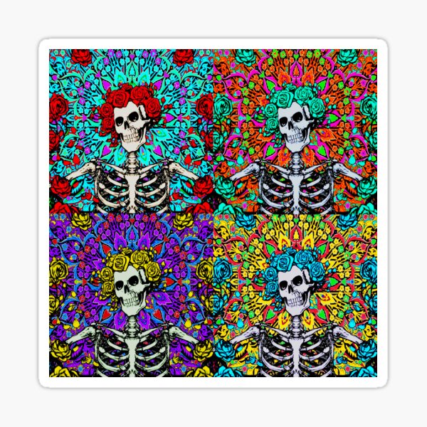 Grateful Cat 3 In Fan Art Premium Vinyl Sticker Rock Woodstock Folk Car Laptop Guitar Dead Deadhead Jerry Garcia Country Music Weir - Foto 6