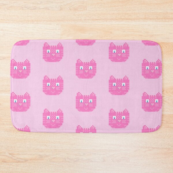 Item preview, Funny pink pixel kitty. Happy smiling pet. designed and sold by Creavision.