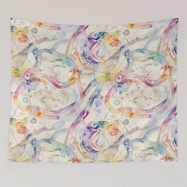 Item preview, Abstract Watercolor Design With Geometric Patterns designed and sold by CoolPixels.