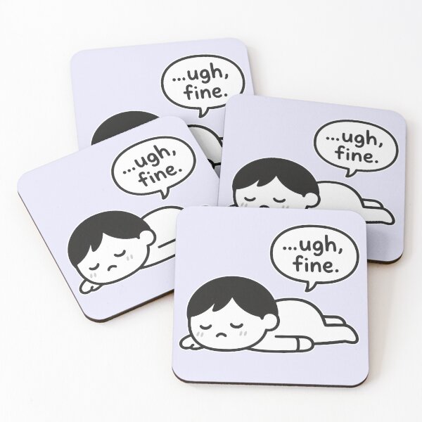 Item preview, Tired Cartoon Character Saying "Ugh Fine" designed and sold by Animepic222.