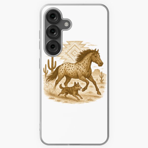 Aperçu de l'œuvre Kopie von cheval blanc dans le style western du désert américain créée et vendue par howdywildhorse.
