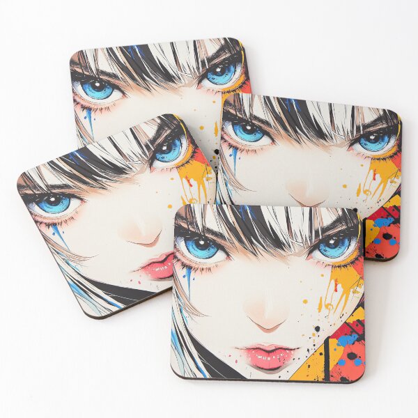 Item preview, Focused Female Face With Intense Color Storm designed and sold by Piotrek0001.