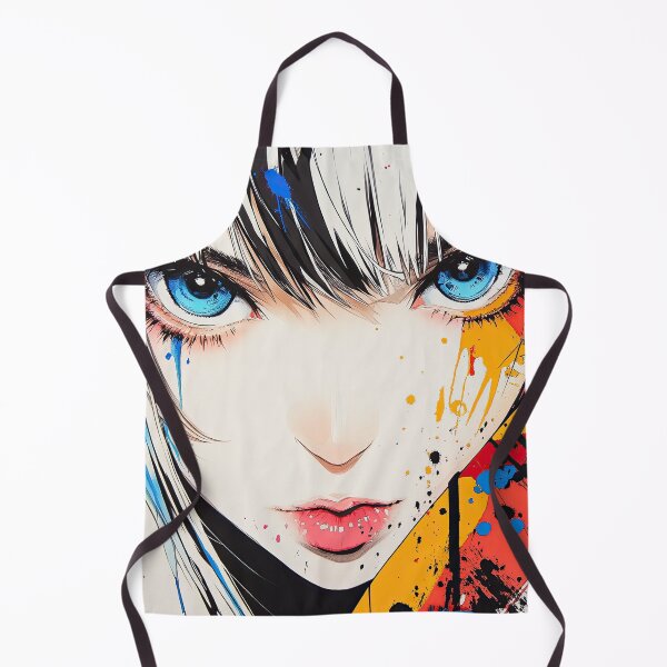 Item preview, Focused Female Face With Intense Color Storm designed and sold by Piotrek0001.