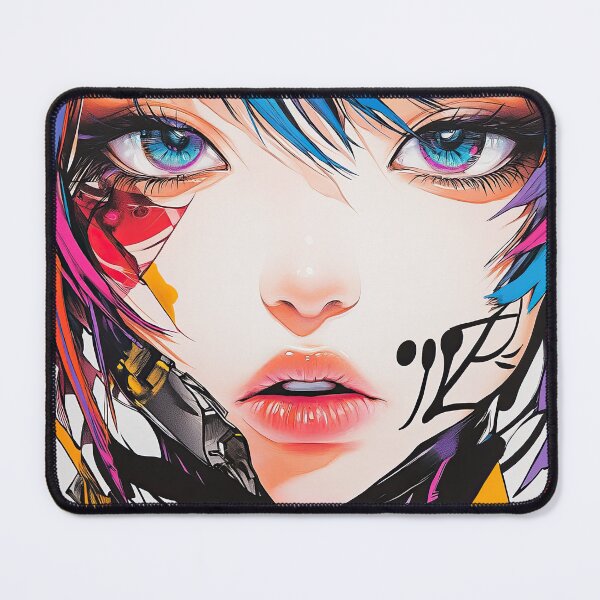 Item preview, Colorful Anime Girl With Tattooed Neck Details designed and sold by Piotrek0001.