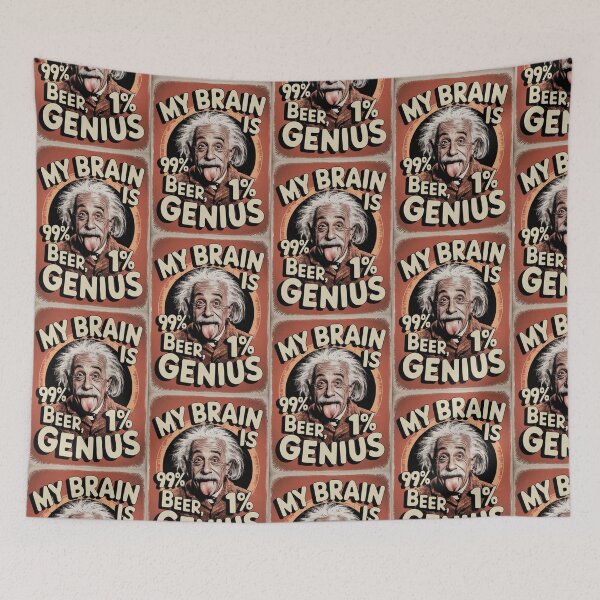 Item preview, albert einstein my brain is 99% beer, 1% genius designed and sold by martin max.