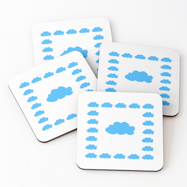 Item preview, Cute Blue Cartoon Clouds Border Pattern designed and sold by Kubala.