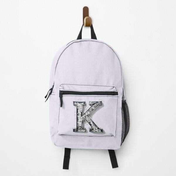 Item preview, Hand-Drawn Letter K – Artistic Doodle Monogram for Stickers & Journals designed and sold by -justb-.