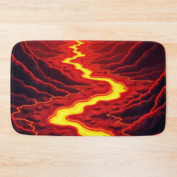 Item preview, Active Lava Flow – Molten Earth in Motion Volcano background nature  designed and sold by SkeletonsDanger.