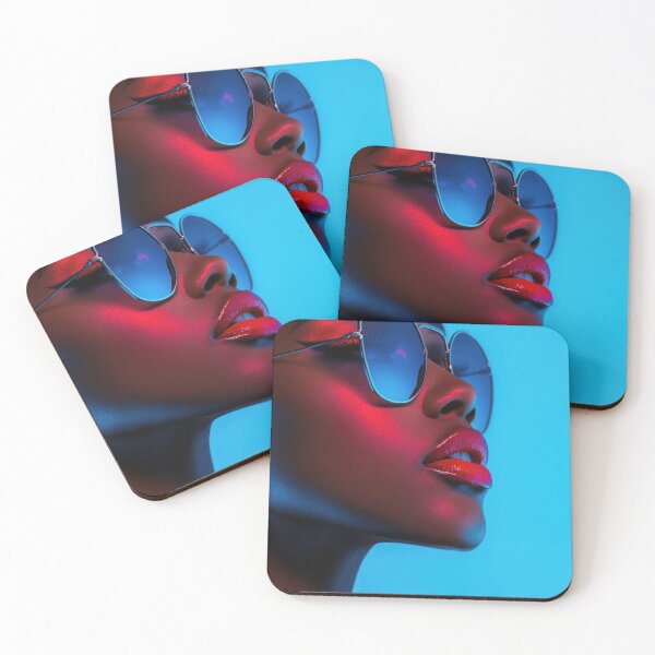 Item preview, Beauty in vibrant blue and red light designed and sold by anytka.