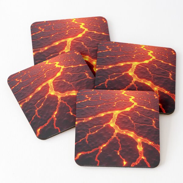 Item preview, Active Lava Flow – Molten Earth in Motion Through a Wild Nature Backdrop designed and sold by SkeletonsDanger.