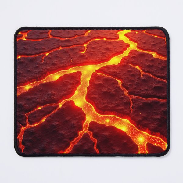 Item preview, Active Lava Flow – Molten Earth in Motion Through a Wild Nature Backdrop designed and sold by SkeletonsDanger.