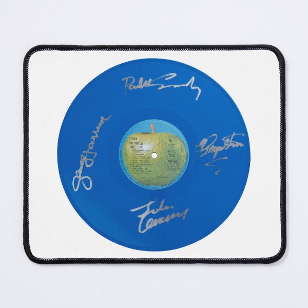 Item preview, The Beatles Autographed Blue Vinyl Record Artwork designed and sold by RCCLTDUK.