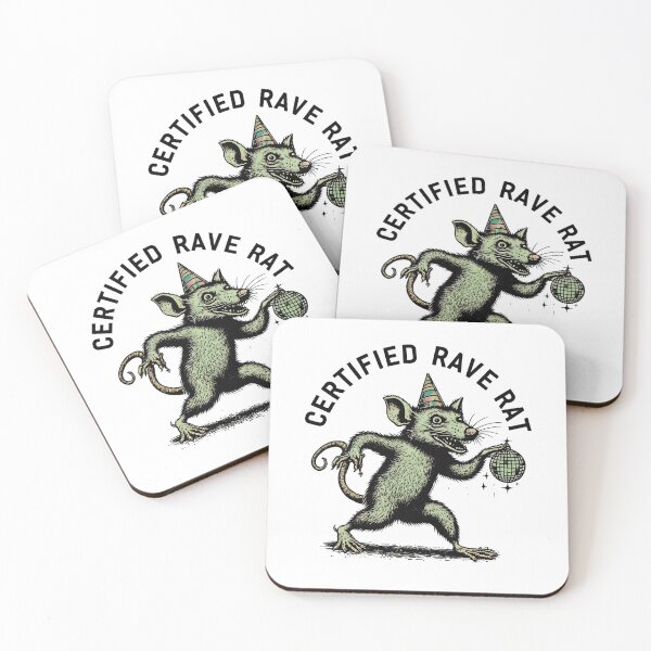 Artikelvorschau, Certified Rave Rat – Lustiges Disco-Party-Design entworfen und verkauft von THETEEHEEPARTY.