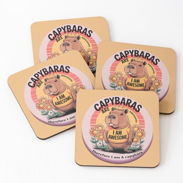 Item preview, Capybaras Are Awesome I am Awesome Therefore I am A Capybara Giant Rodent designed and sold by SurrealArtSzysz.