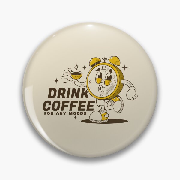 Item preview, Alarm clock character holding a coffee cup designed and sold by adipra.