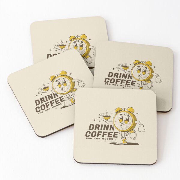 Item preview, Alarm clock character holding a coffee cup designed and sold by adipra.