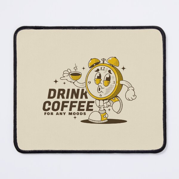 Item preview, Alarm clock character holding a coffee cup designed and sold by adipra.