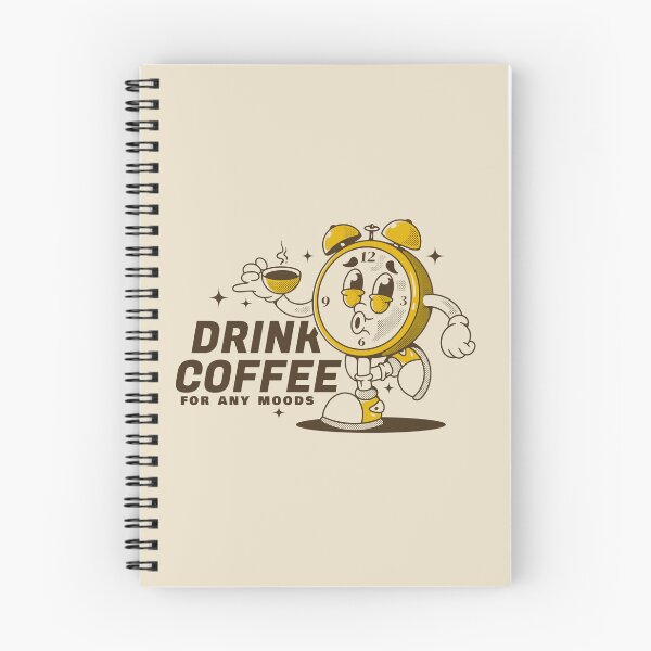 Item preview, Alarm clock character holding a coffee cup designed and sold by adipra.