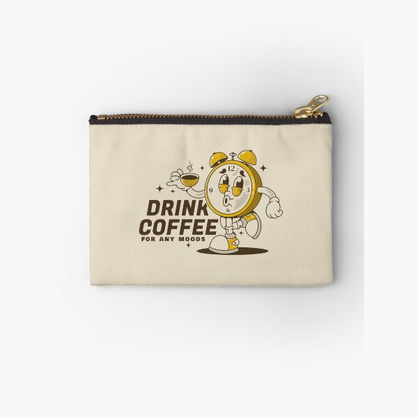 Item preview, Alarm clock character holding a coffee cup designed and sold by adipra.