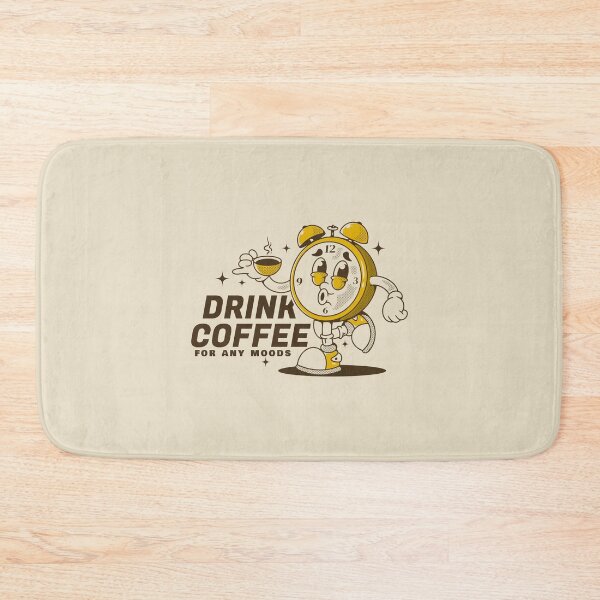 Item preview, Alarm clock character holding a coffee cup designed and sold by adipra.