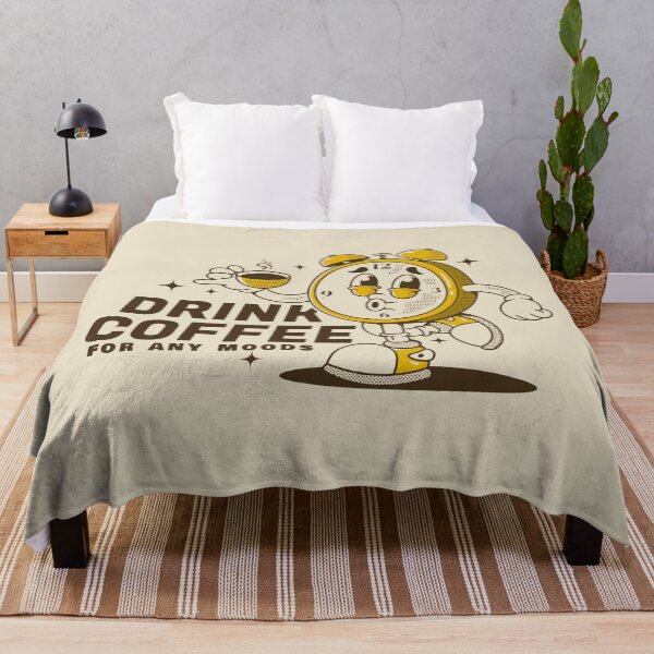 Item preview, Alarm clock character holding a coffee cup designed and sold by adipra.