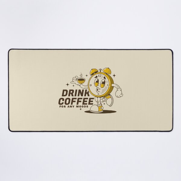 Item preview, Alarm clock character holding a coffee cup designed and sold by adipra.