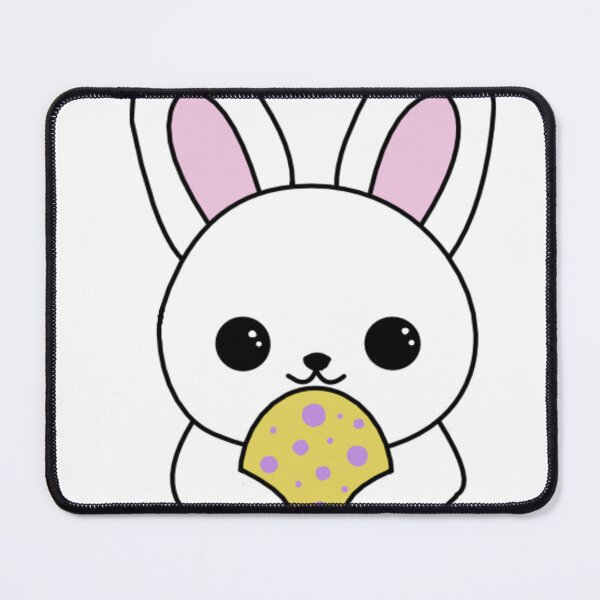 Item preview, Cute Bunny Holding Dotted Egg designed and sold by EggyDigitalArt.