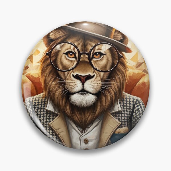 Item preview, Lion in Style – Humanized Animal Art designed and sold by Milestone33.