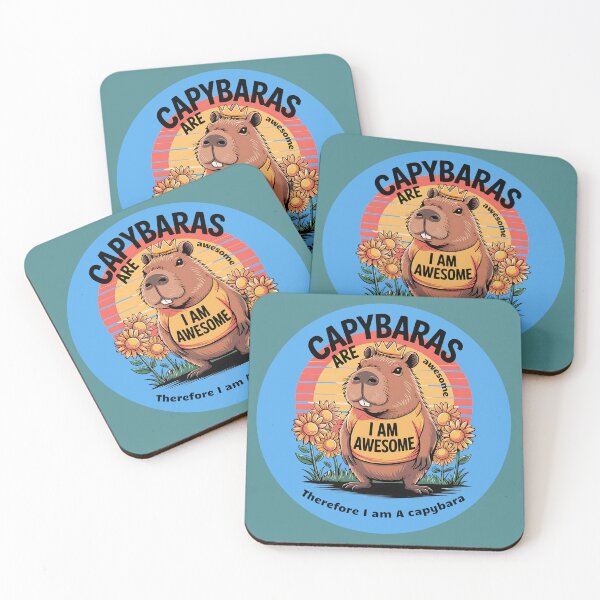 Item preview, Capybaras Are Awesome I am Awesome Therefore I am A Capybara designed and sold by SurrealArtSzysz.