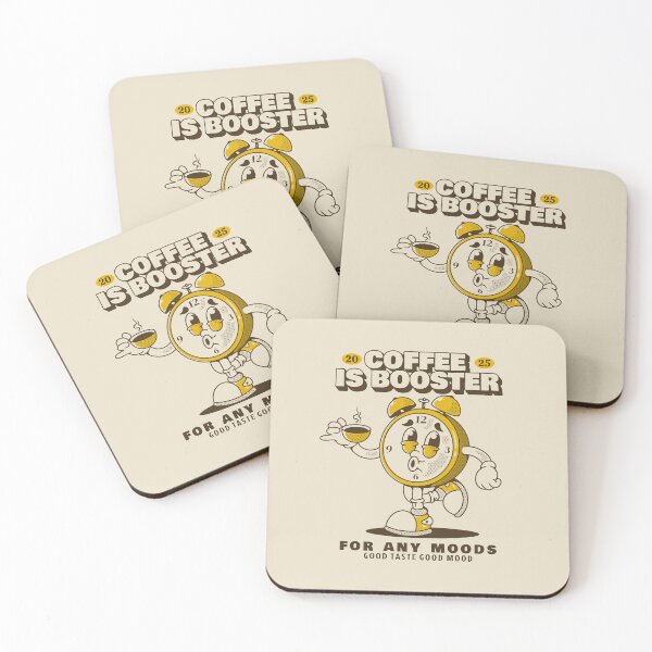 Item preview, Alarm clock character holding a coffee cup designed and sold by adipra.
